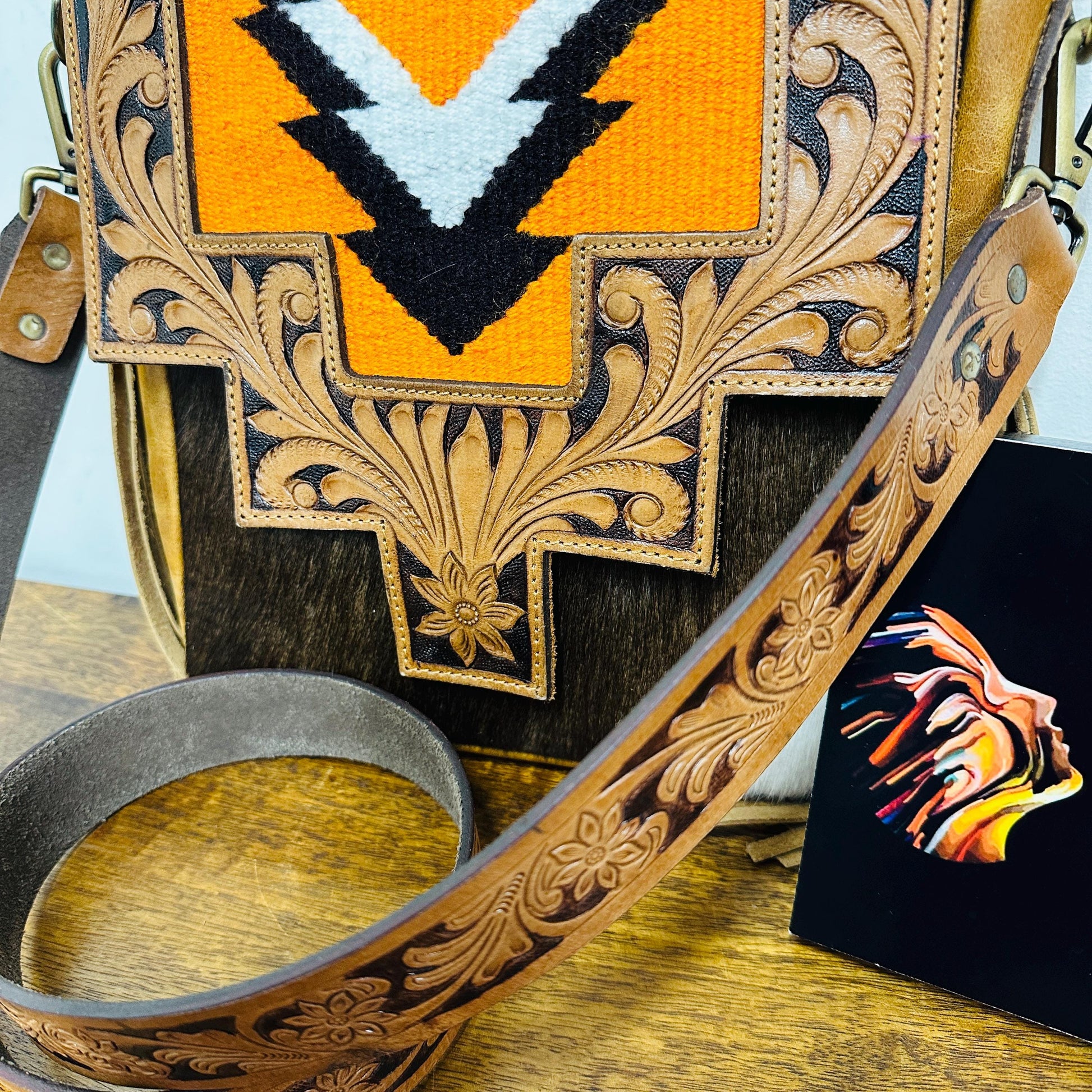 Western Chic Leather Hand Crafted Bag - JayKayBoutiqueOnline