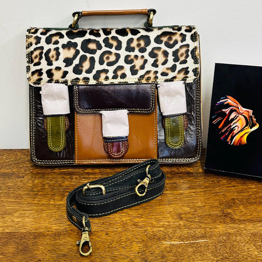 Coloured Leather Cross Body Satchel Bag - JayKayBoutiqueOnline