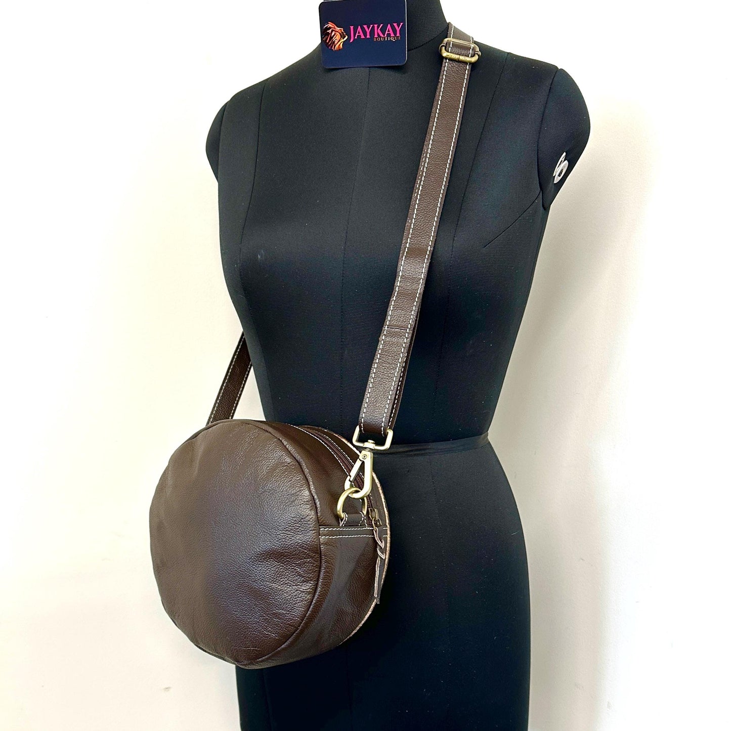 Round Leather Western Style Shoulder Bag - JayKayBoutiqueOnline