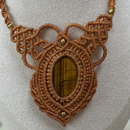Macrame Moonstone Adjustable Necklace - JayKayBoutiqueOnline