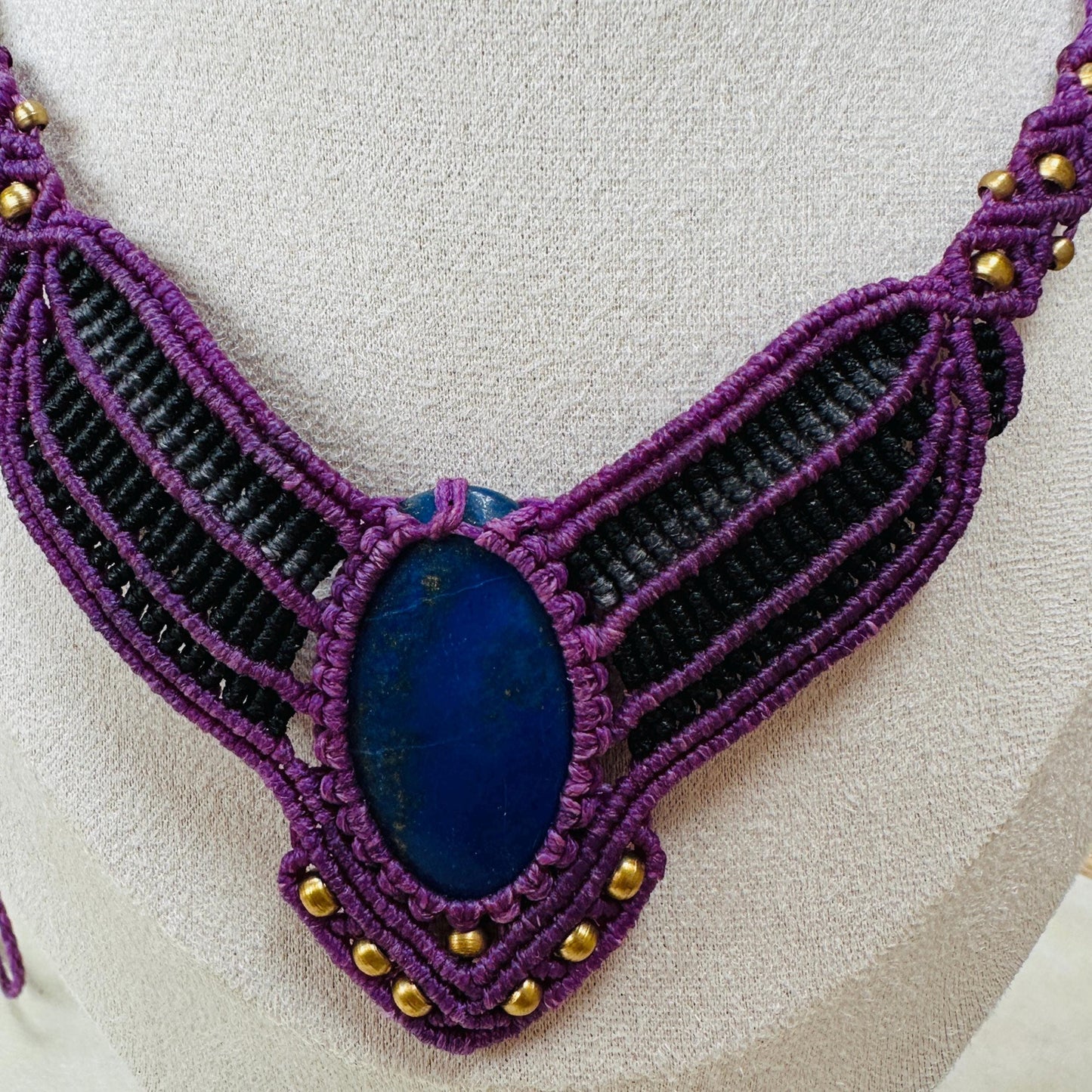Macrame Moonstone Adjustable Necklace - JayKayBoutiqueOnline