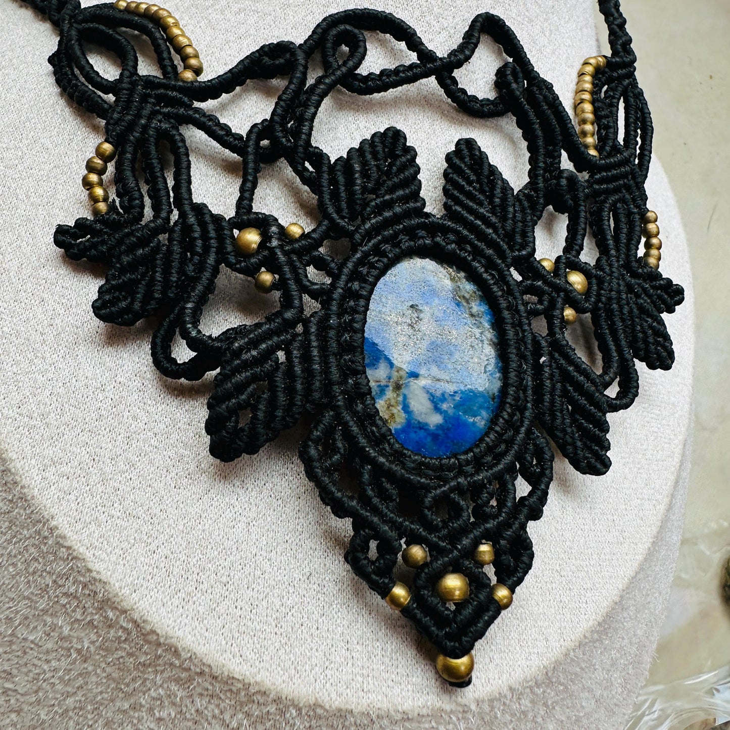 Macrame Moonstone Adjustable Necklace - JayKayBoutiqueOnline