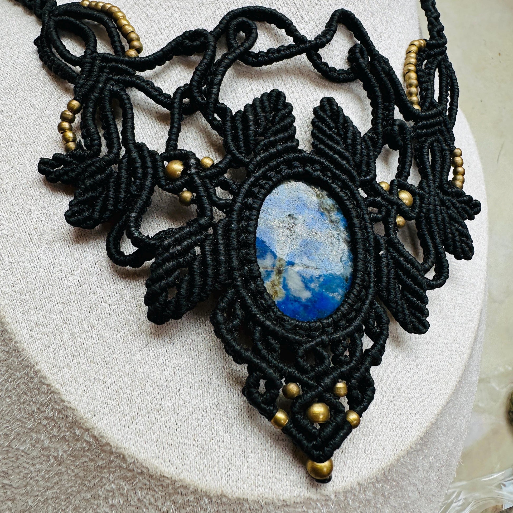 Macrame Moonstone Adjustable Necklace - JayKayBoutiqueOnline