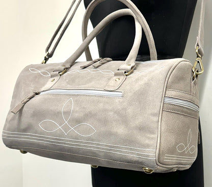 Western Boot Stitch Suede Duffle Bag - JayKayBoutiqueOnline