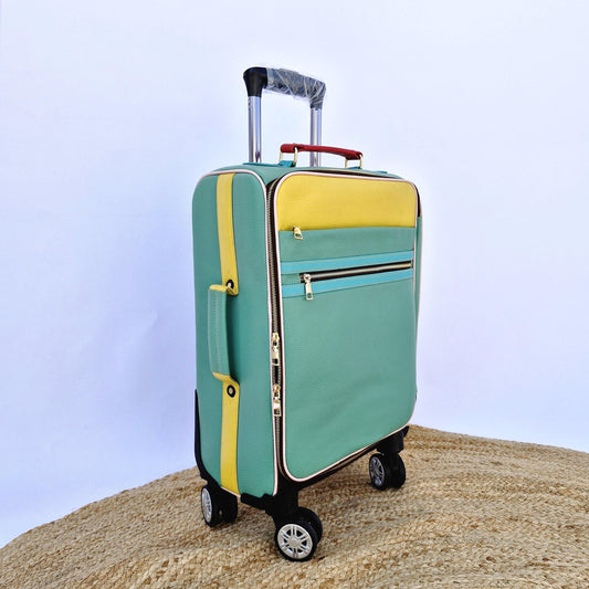 Suitcase Recycled Coloured Leather - JayKayBoutiqueOnline