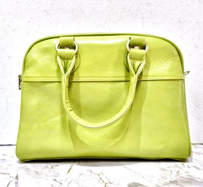 Coloured Leather Top Handle Small Handbag with shoulder strap - JayKayBoutiqueOnline