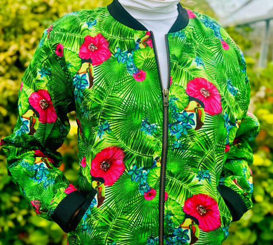 Gorgeous Zip Up Cotton Bomber Jacket - JayKayBoutiqueOnline