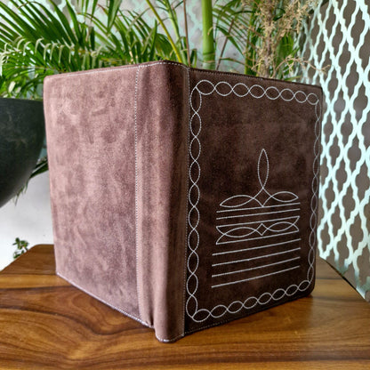 Handmade Leather & Suede Portfolio Folder - JayKayBoutiqueOnline
