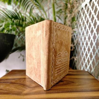 Handmade Leather & Suede Portfolio Folder - JayKayBoutiqueOnline