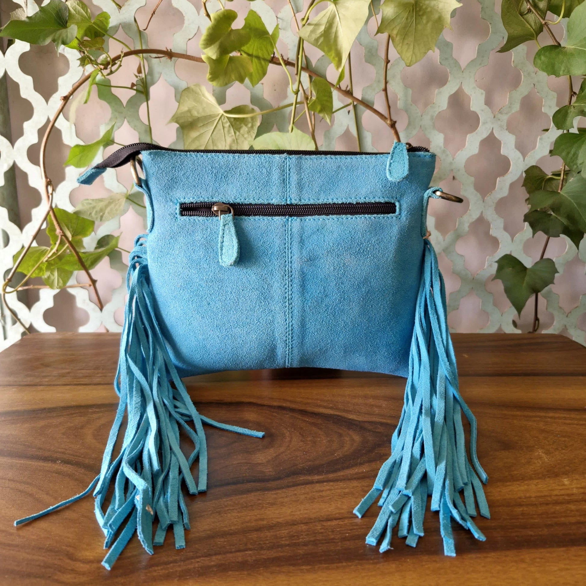 Western Style Suede Bag with Tassels - JayKayBoutiqueOnline