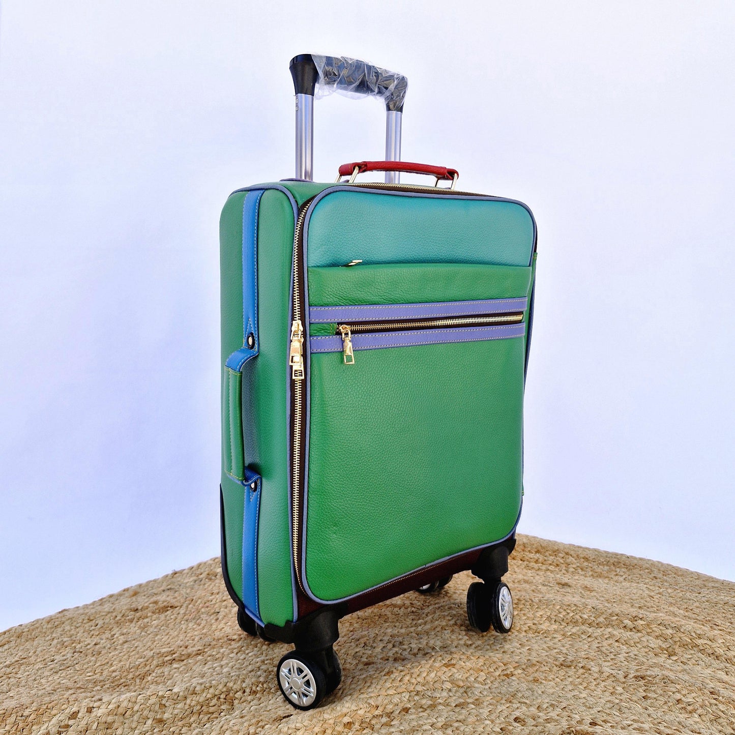 Suitcase Recycled Coloured Leather - JayKayBoutiqueOnline