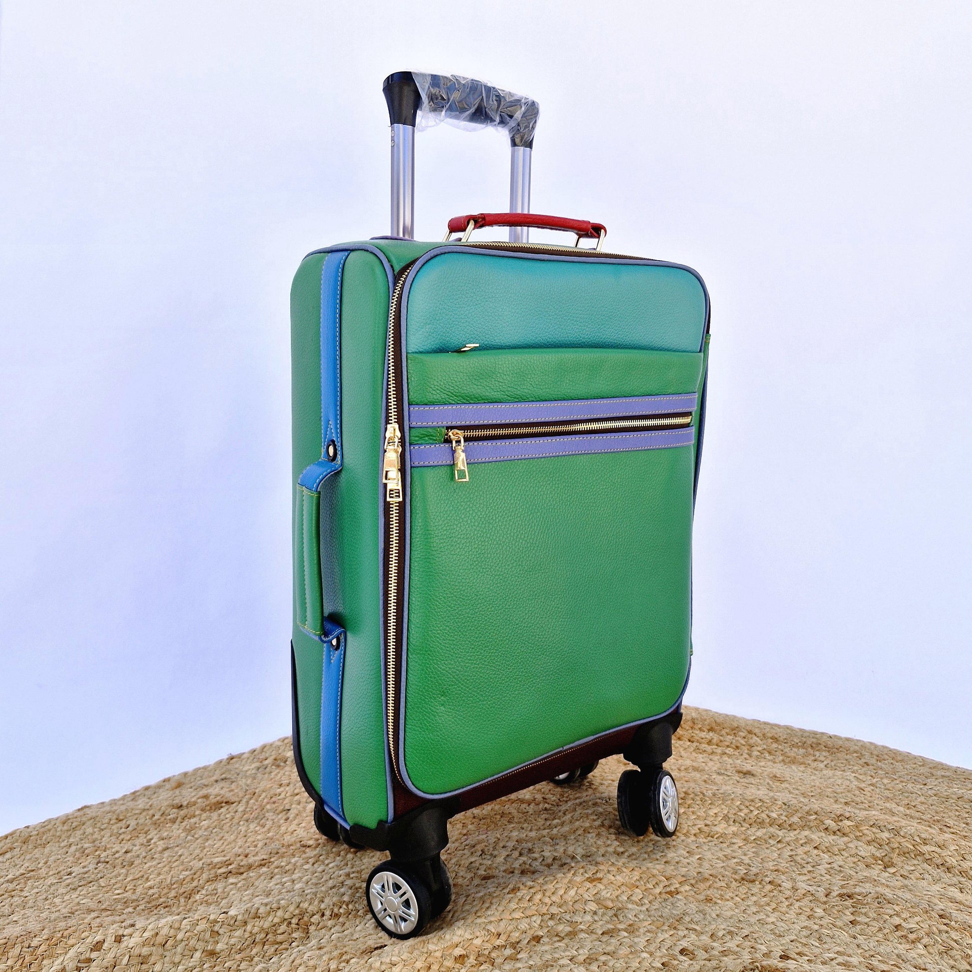 Suitcase Recycled Coloured Leather - JayKayBoutiqueOnline