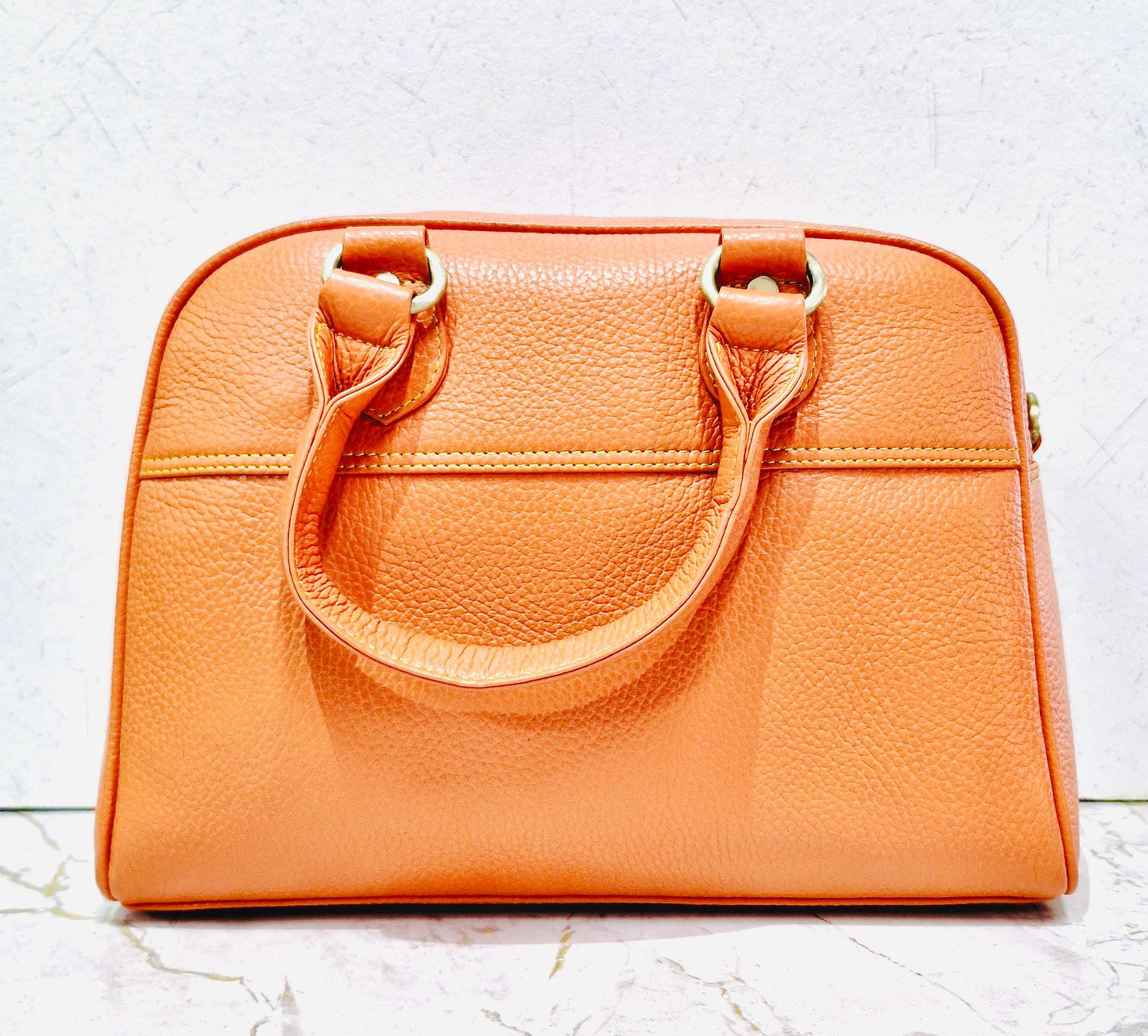 Coloured Leather Top Handle Small Handbag with shoulder strap - JayKayBoutiqueOnline