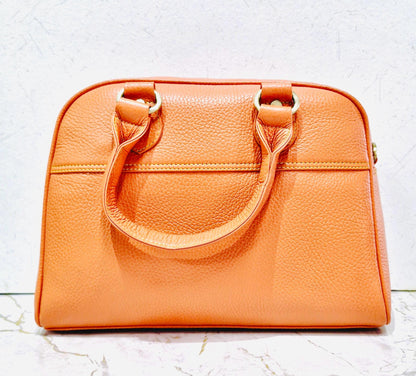 Coloured Leather Top Handle Small Handbag with shoulder strap - JayKayBoutiqueOnline