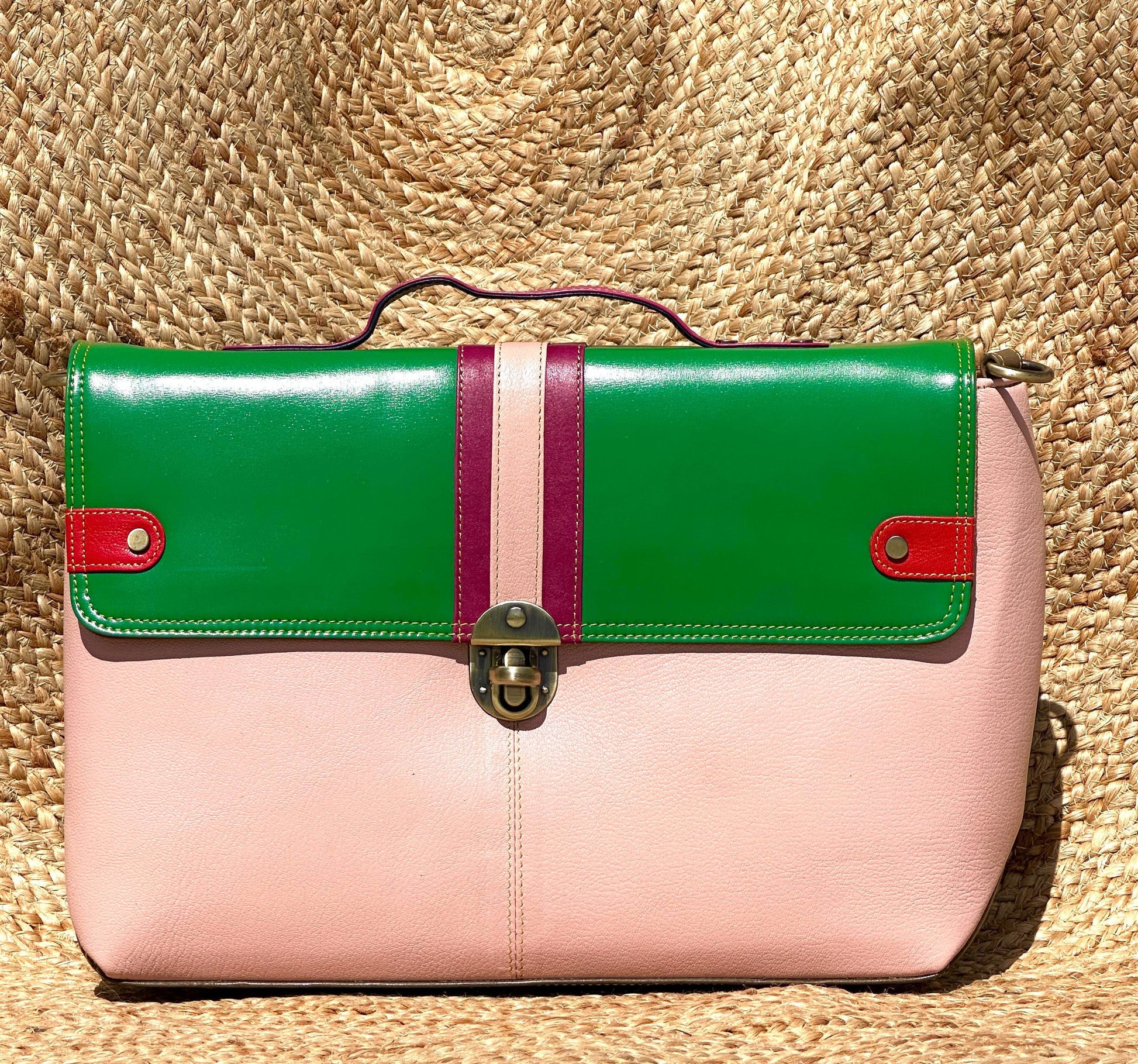 Recycled Leather Satchel Bag - JayKayBoutiqueOnline