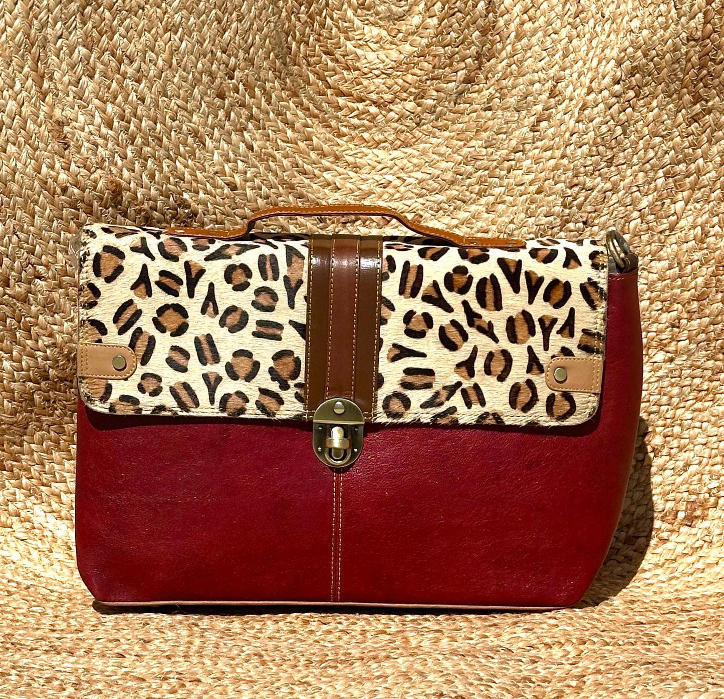 Leather Briefcase Satchel - JayKayBoutiqueOnline