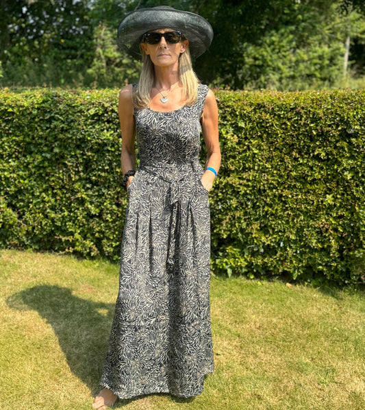 Silk Maxi Dress with Matching Top - JayKayBoutiqueOnline