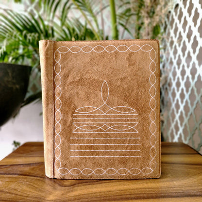 Handmade Leather & Suede Portfolio Folder - JayKayBoutiqueOnline