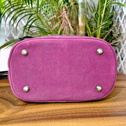 Suede Bucket Bag Leather Boot Stitch Shoulder Strap - JayKayBoutiqueOnline