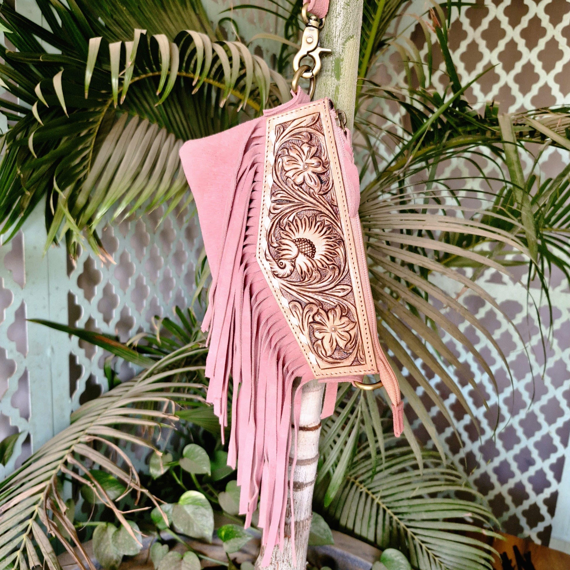 Suede Fringed Clutch Cross Body Bag - JayKayBoutiqueOnline
