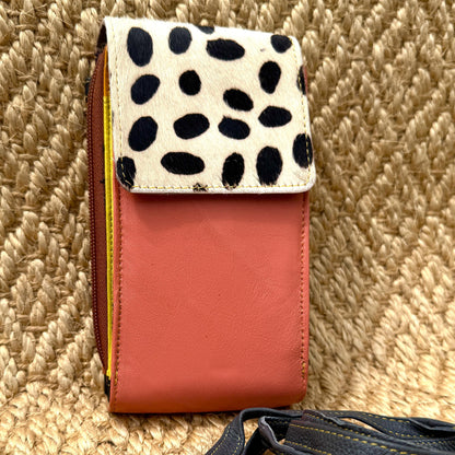Leather Phone Bag with hide - JayKayBoutiqueOnline