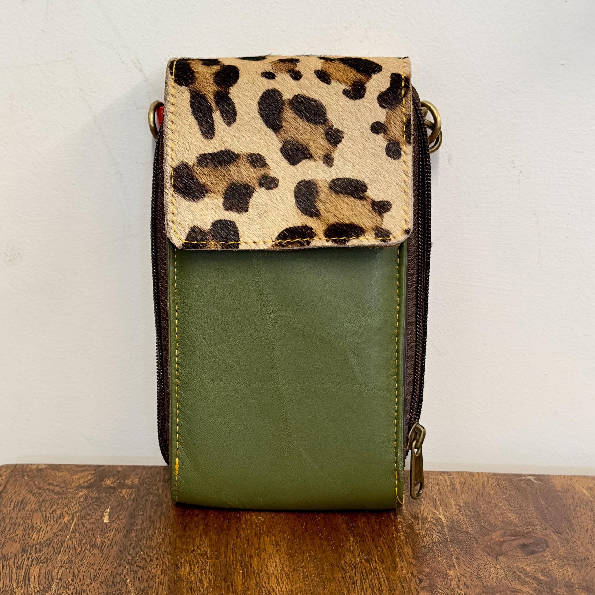 Leather Phone Bag with hide - JayKayBoutiqueOnline