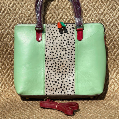 Recycled Leather Laptop Tote Bag - JayKayBoutiqueOnline