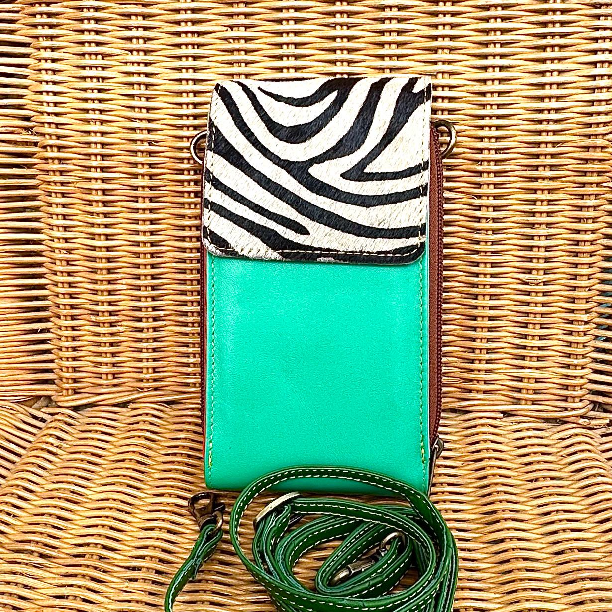 Leather Phone Bag with hide - JayKayBoutiqueOnline