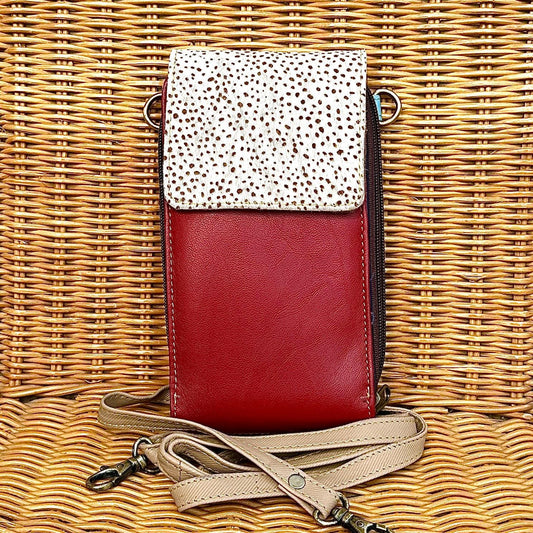 Leather Phone Bag with hide - JayKayBoutiqueOnline