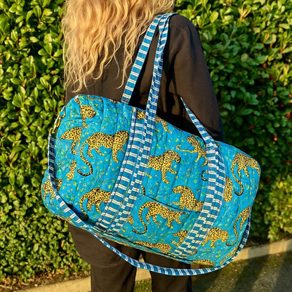 Cotton Quilted Duffle Bag - JayKayBoutiqueOnline