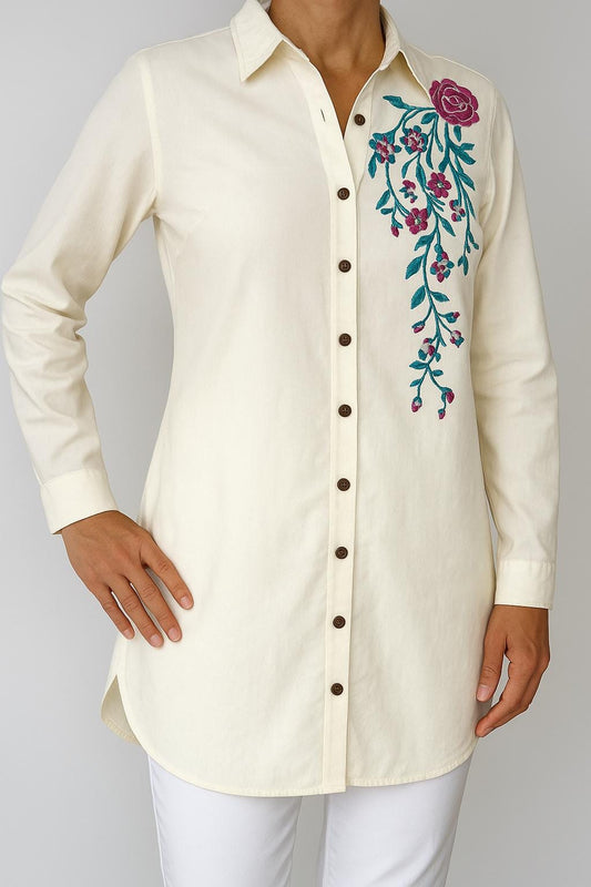 Ladies Western Shirt Embroidered - JayKayBoutiqueOnline