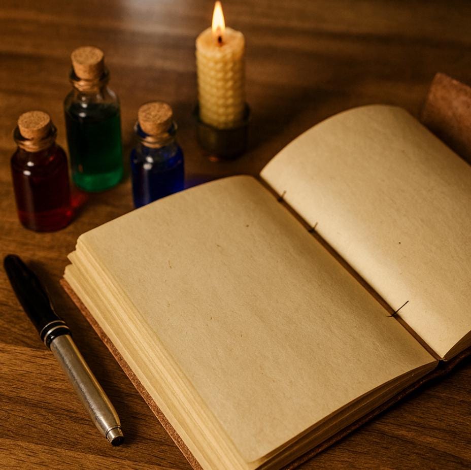 Handmade Leather Blank Spell Book Journal - JayKayBoutiqueOnline