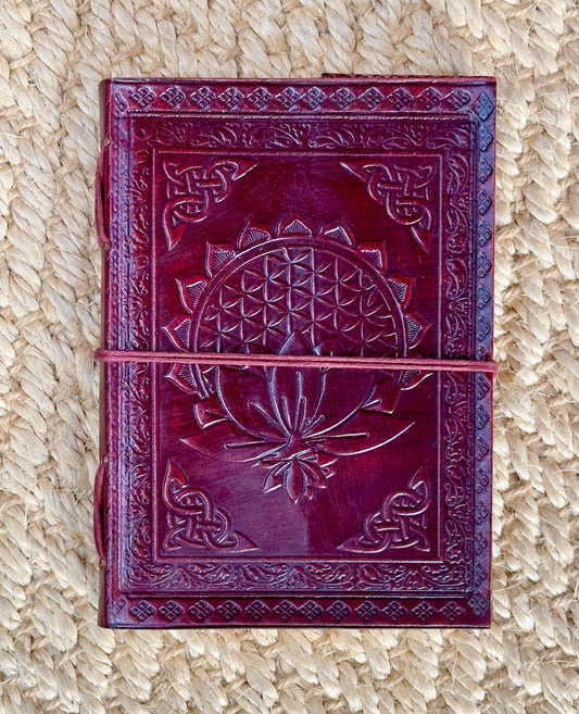 Leather Bound Hand Made Paper Journal - JayKayBoutiqueOnline