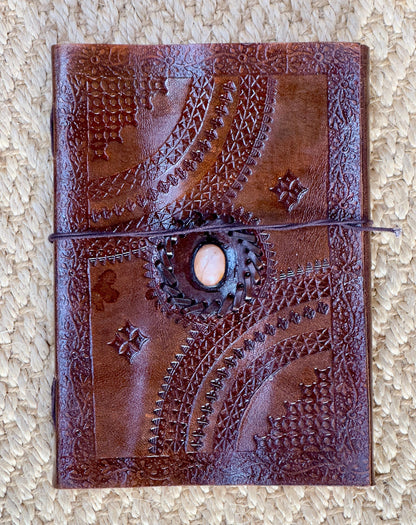 Leather Journal Notebook with HandCrafted Paper - JayKayBoutiqueOnline
