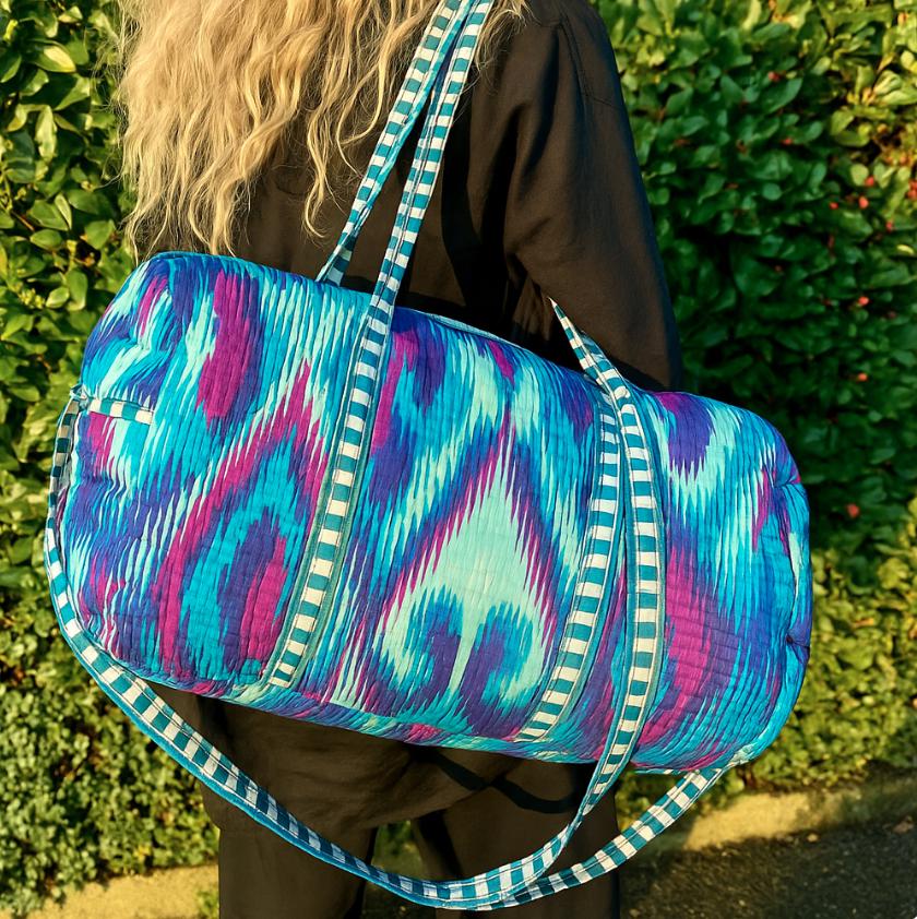 Cotton Quilted Duffle Bag - JayKayBoutiqueOnline