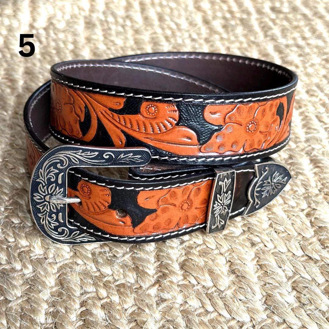 Hand Carved Leather Belts for Women and Men - JayKayBoutiqueOnline