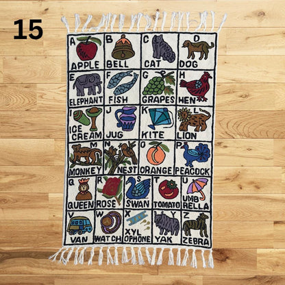 Handmade ABC Nursery Rug Tapestry - JayKayBoutiqueOnline
