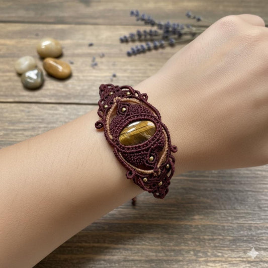 Gemstone Macrame Bracelet Handmade - JayKayBoutiqueOnline