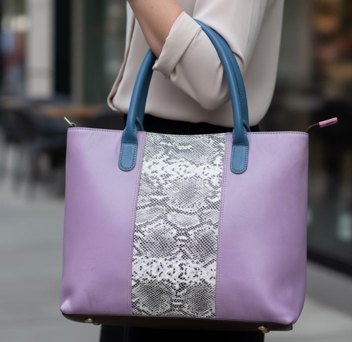 Recycled Leather Laptop Tote Bag - JayKayBoutiqueOnline