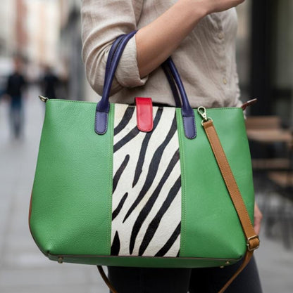 Recycled Leather Laptop Tote Bag - JayKayBoutiqueOnline
