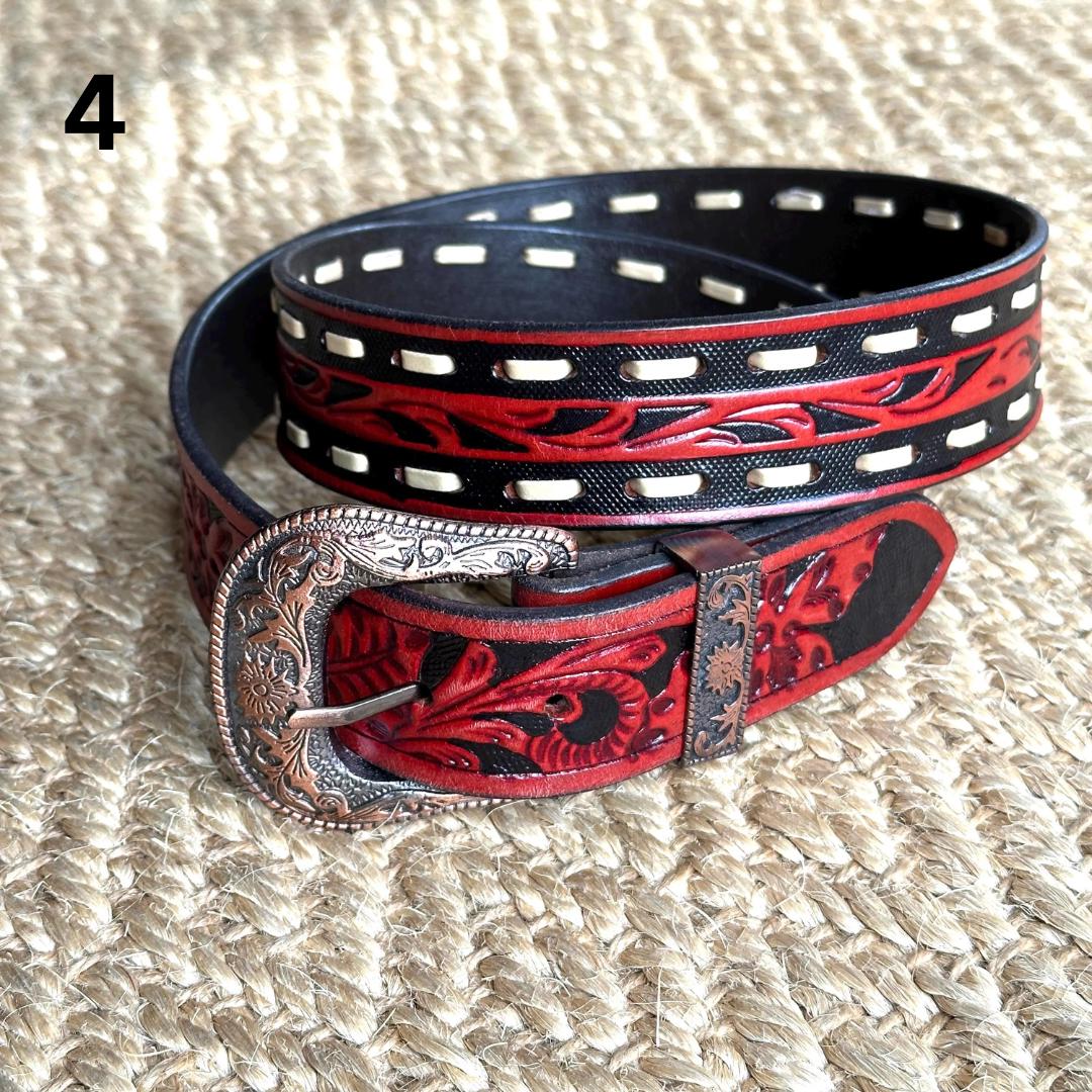 Hand Carved Leather Belts for Women and Men - JayKayBoutiqueOnline