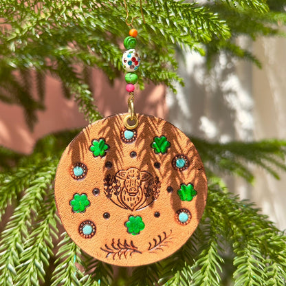 Handmade Leather Christmas Decoration - JayKayBoutiqueOnline