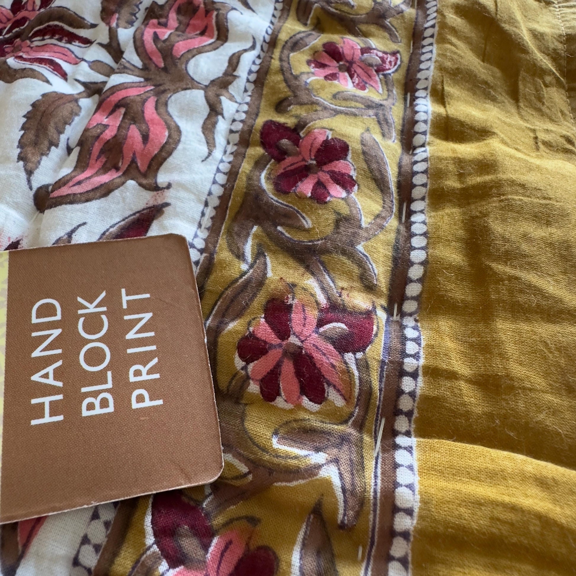 Hand Block Print Cotton Bedspread | Reversible Indian Quilted Bed Throw - JayKayBoutiqueOnline