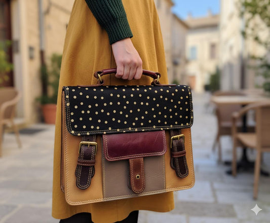 Recycled Leather Crossbody Satchel Bag - JayKayBoutiqueOnline