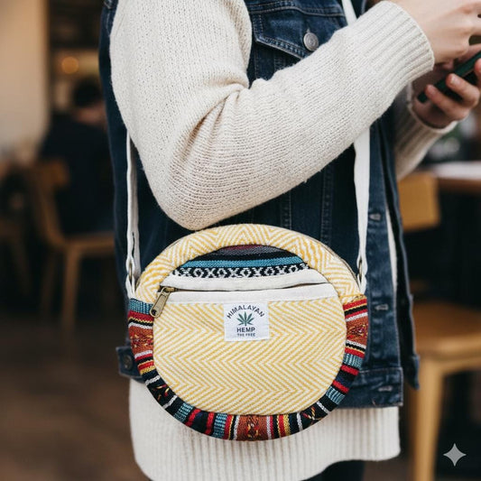Handmade Himalayan Hemp Crossbody Bag - JayKayBoutiqueOnline