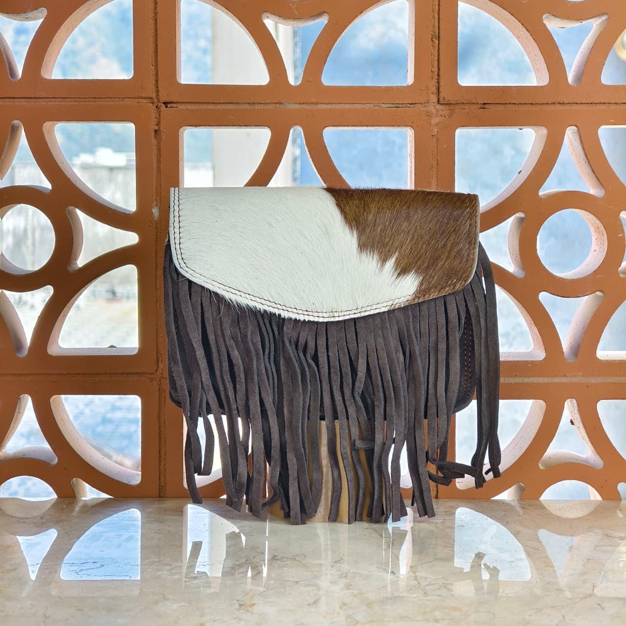 Suede Fringed Clutch Crossbody Bag with Detachable Strap - JayKayBoutiqueOnline