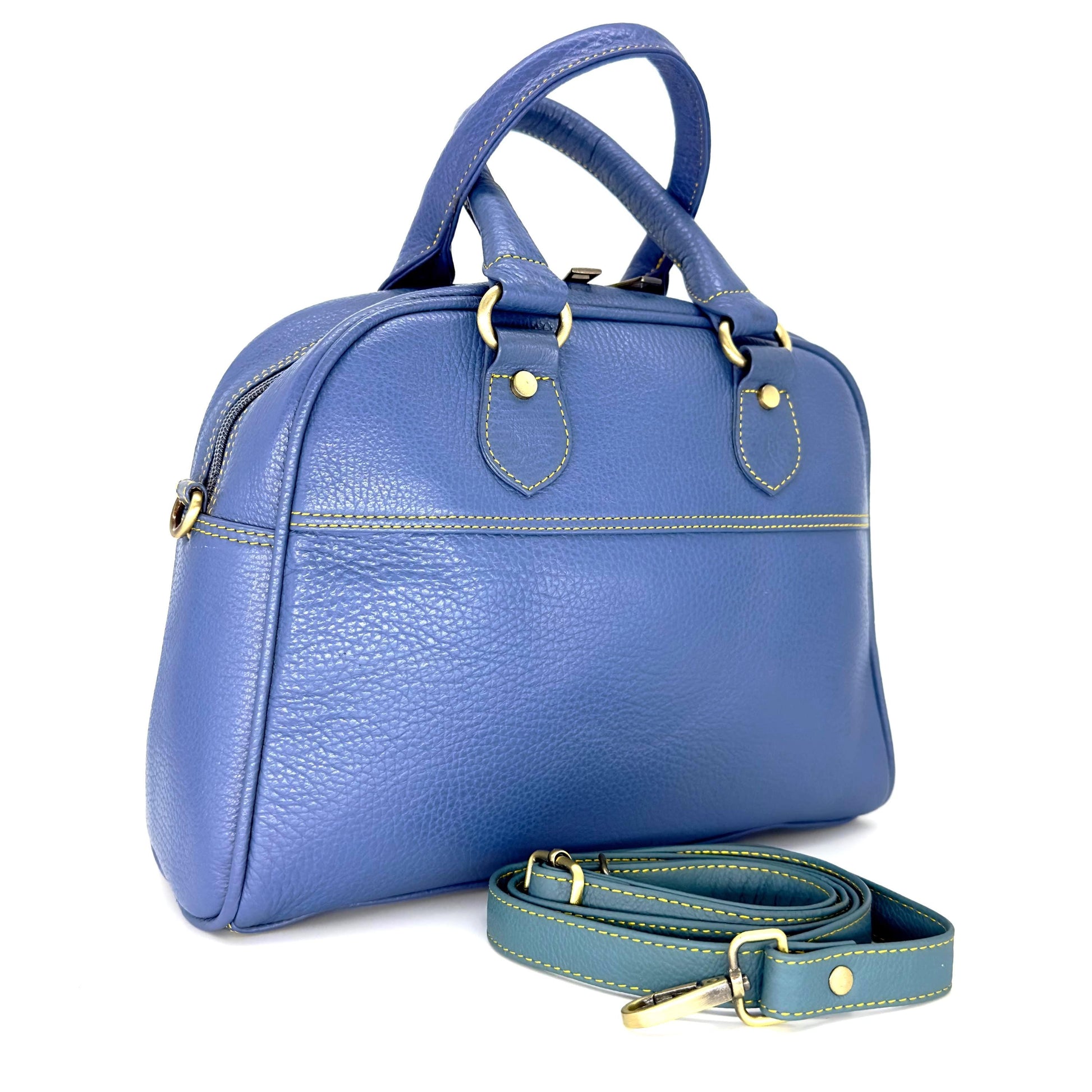Coloured Leather Top Handle Bags in Various Colours - JayKayBoutiqueOnline