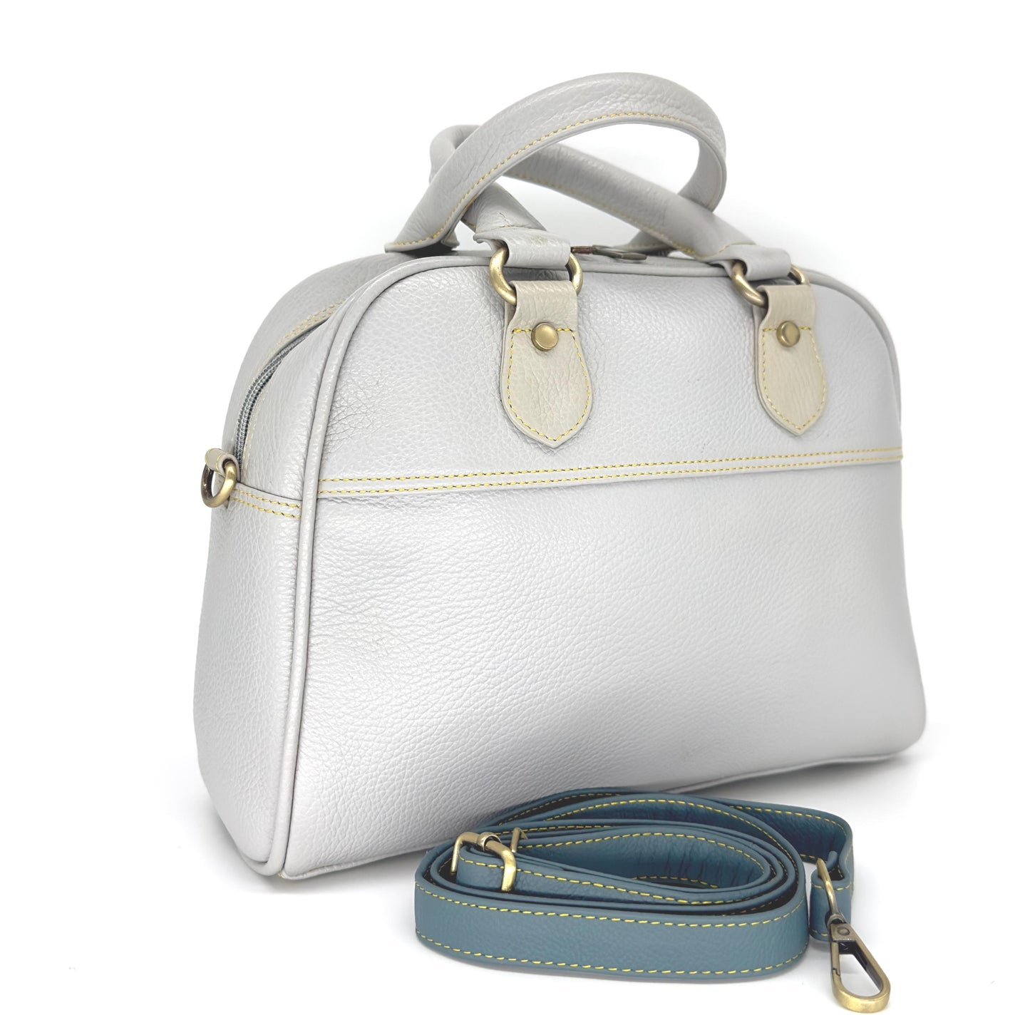 Coloured Leather Top Handle Bags in Various Colours - JayKayBoutiqueOnline