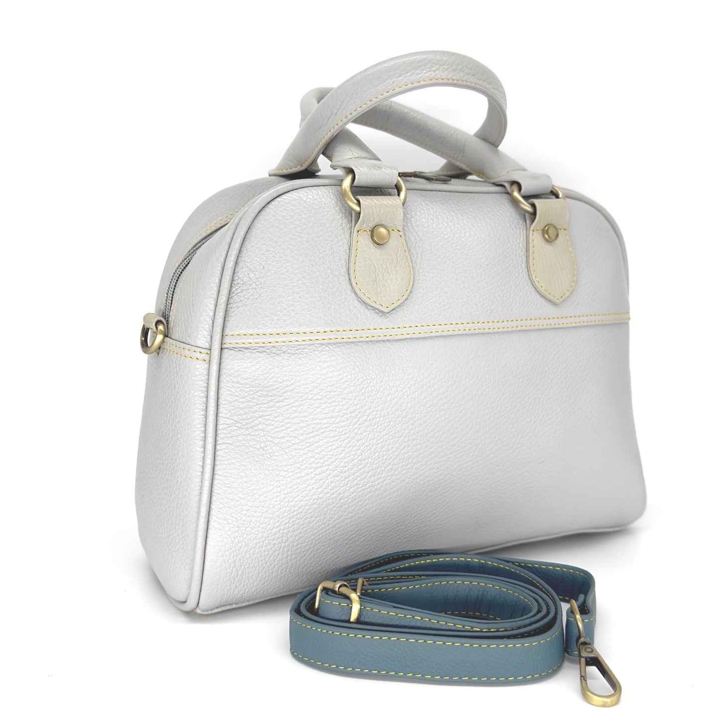 Coloured Leather Top Handle Bags in Various Colours - JayKayBoutiqueOnline