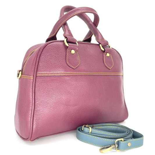 Coloured Leather Top Handle Bags in Various Colours - JayKayBoutiqueOnline